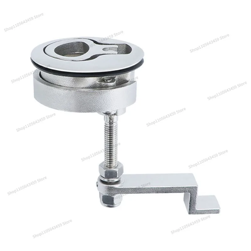For 316 Stainless Steel New Gasket Marine Deck Lock 50mm Round Floor Lock Embedded Corner Lock