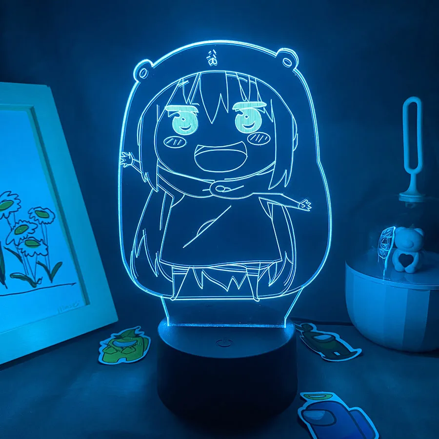 

Аниме Химото! Umaru-chan 3D светодиодные RGB ночные огни Kawaii подарок для друзей спальня стол красочный знак декор неоновые лавовые лампы
