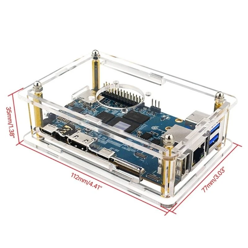 Campa casca transparente 62ka para laranja 5 caixa gabinete acrílico Caixa transparente com ventilador (opcional)
