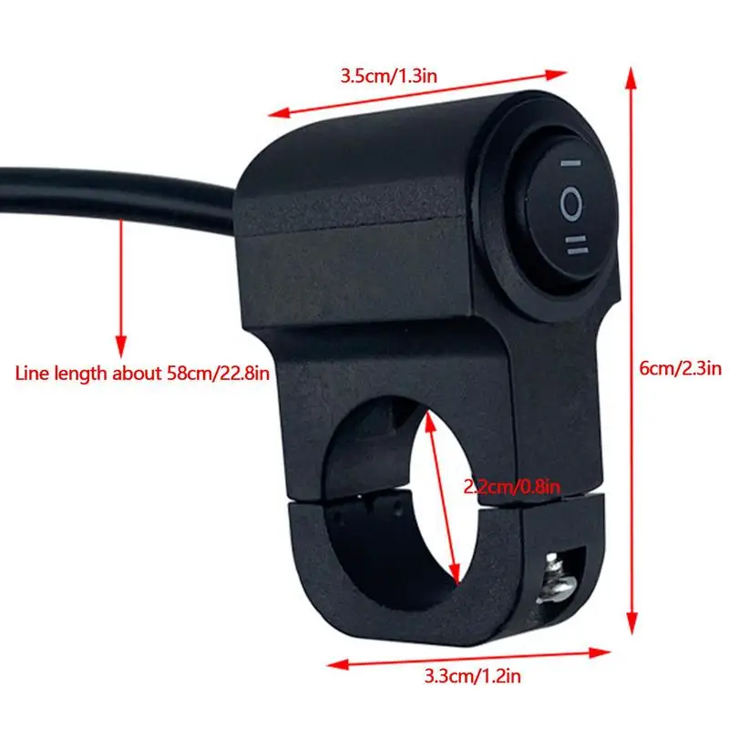 Handlebar Light Switch Battery Car Modified Switch Spotlight Headlight Auxiliary Switch For Motorcycle Dirt Bike And ATV