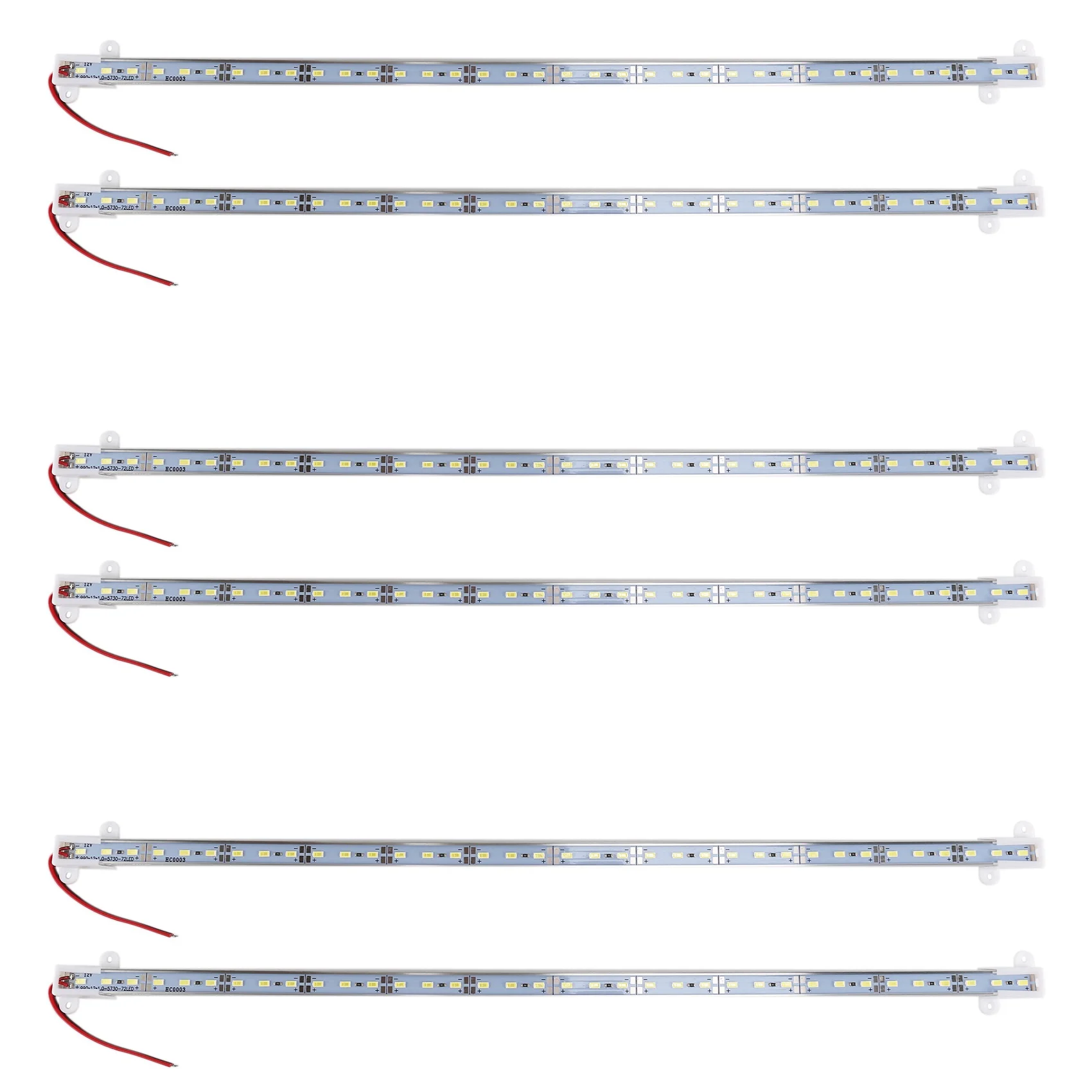 

A50U 6X 50CM 12V 36 LED 5630 SMD Жесткая полоса света Алюминиевый корпус с торцевой крышкой Белый