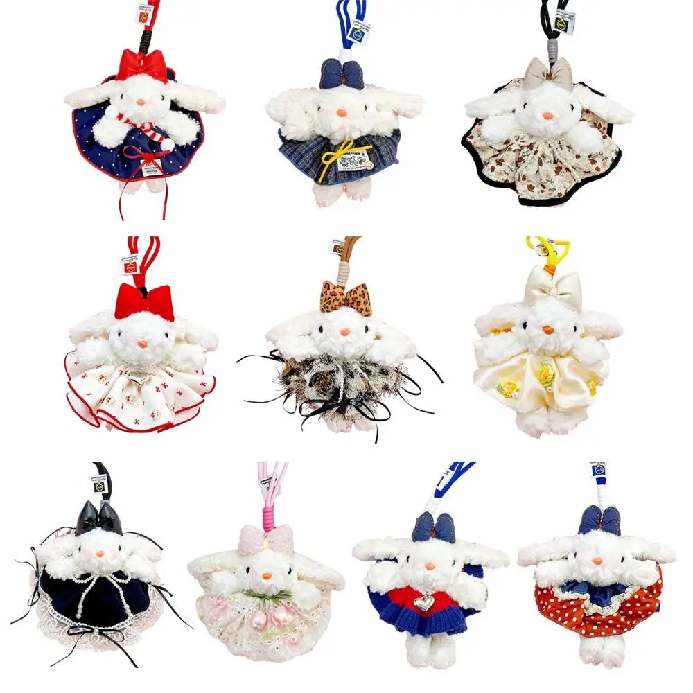 Novo Pingente de Coelho de Pelúcia, Brinquedo de Pelúcia com Laço, Decoração Suspensa com Orelhas de Coelho, Presentes