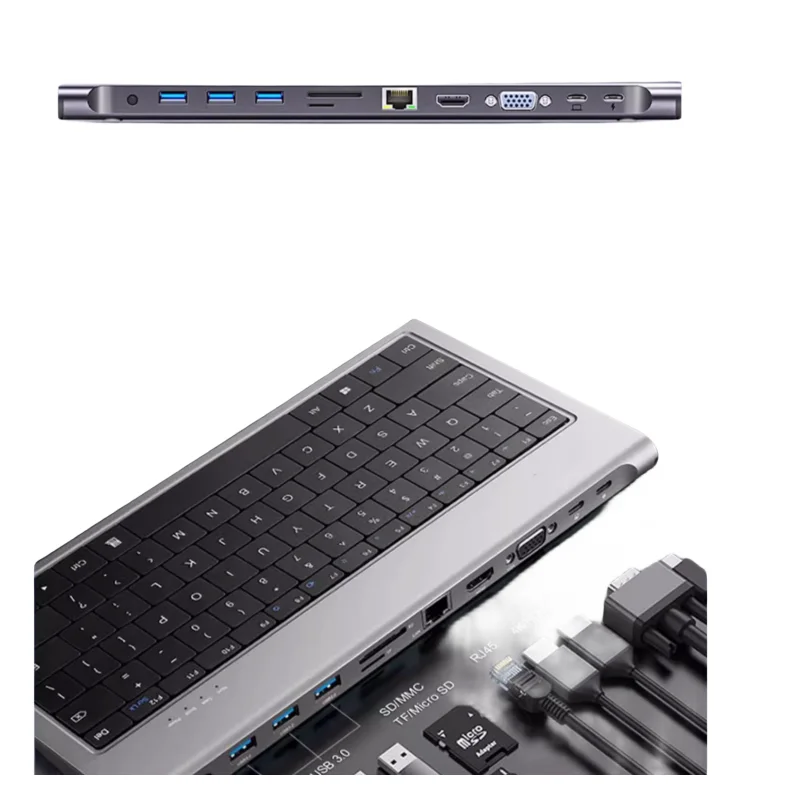 Nieuw Voor Mobiele Laptop 11 In1 Docking Typec Toetsenbord Docking Multifunctionele Converter