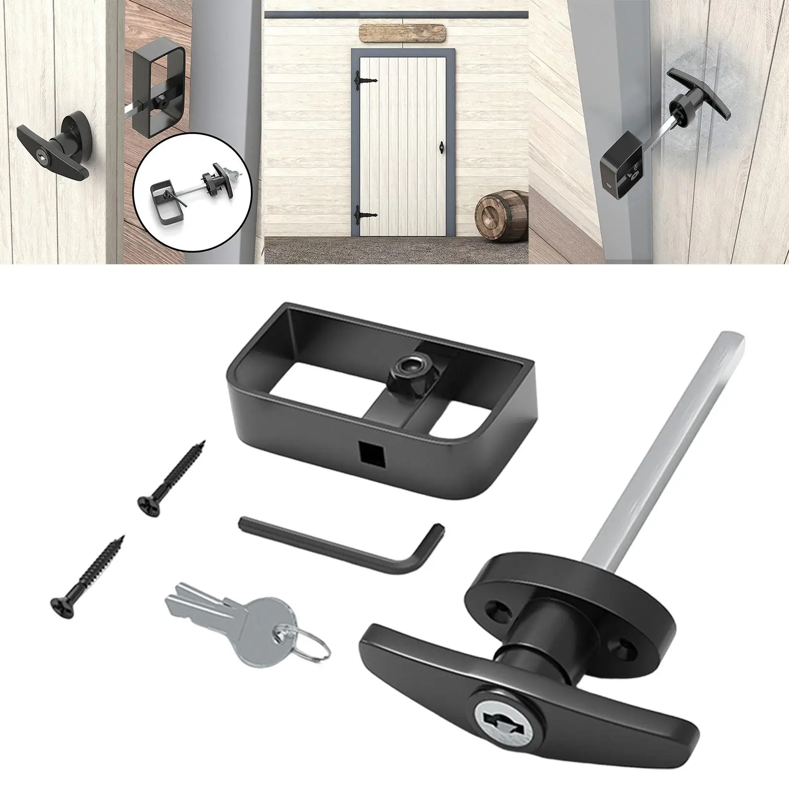 T Handle Lock การเปลี่ยนฮาร์ดแวร์ล็อคสําหรับคาราวานรถพ่วงโรงรถ