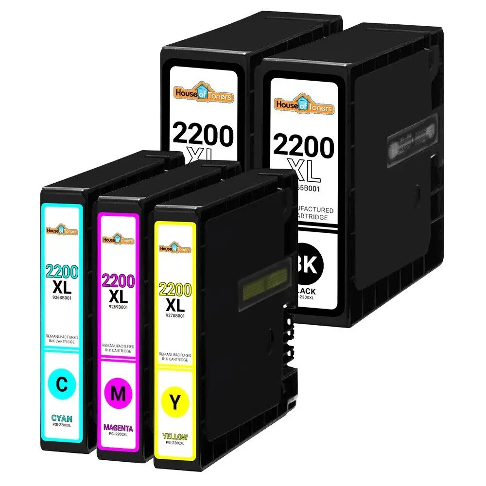 5pk PGI-2200XL PGI2200XL Ink Cartridges for Canon Maxify iB4020 iB4120 MB5020