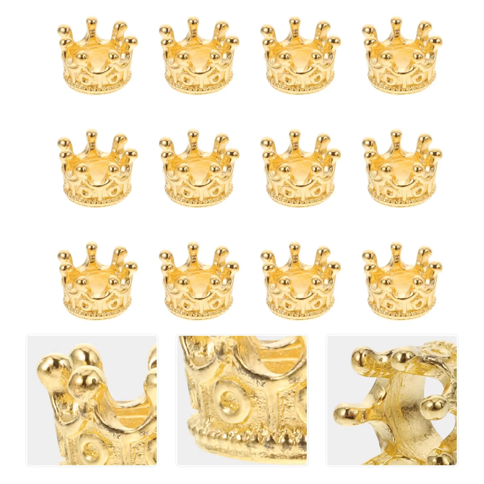 

50Pcs Crown Shape Pendant DIY Jewelry Making Pendants Hanging Ornaments Alloy Hollow Mini Crown Jewelry Charms Accessories