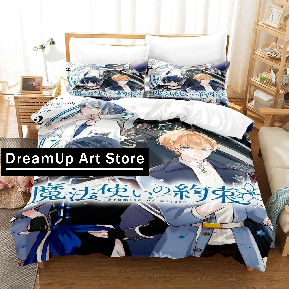 3D Print Mahoutsukai No Yakusoku Bedding Set Single Twin Full Queen King Size Bed Set Aldult Kid Bedroom Duvetcover Sets