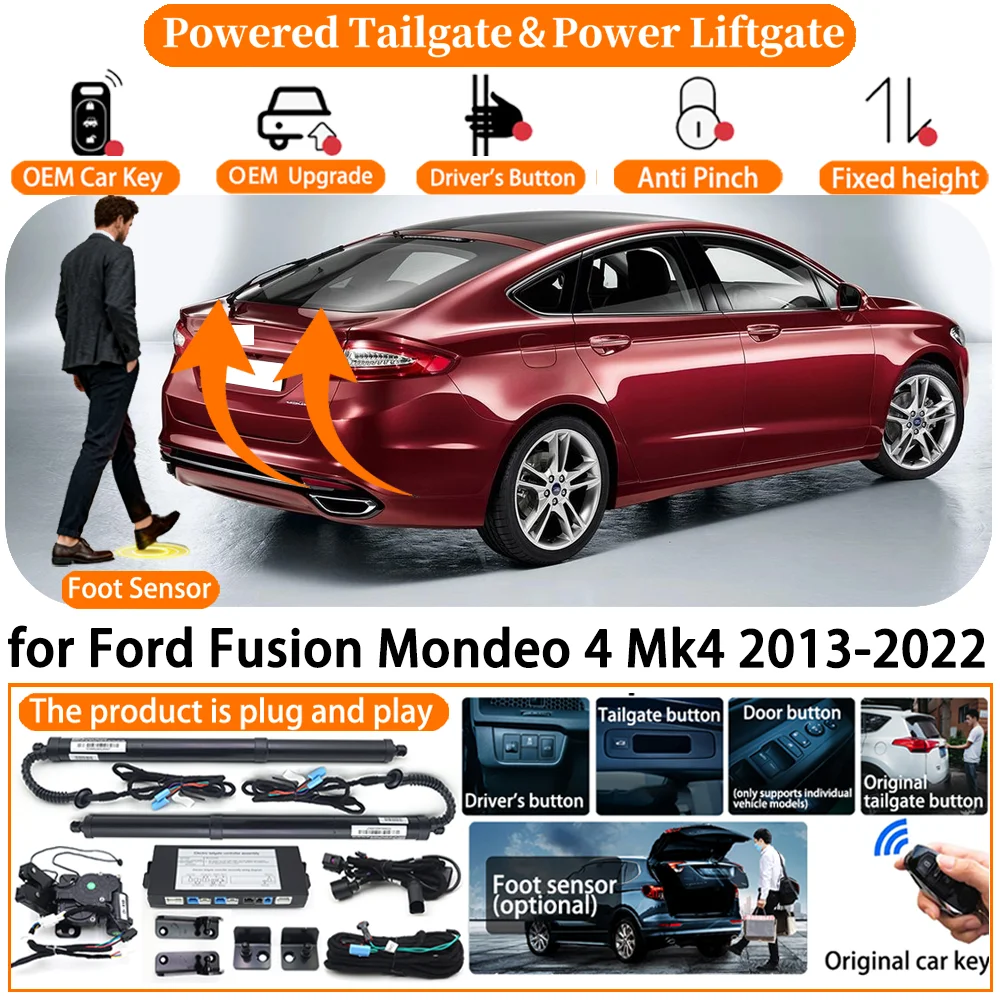 

Car Smart Powered Tailgate system for Ford Fusion Mondeo 4 Mk4 2013-2022 Automatic Electric Power Tailgate Tail Gate Lift kit