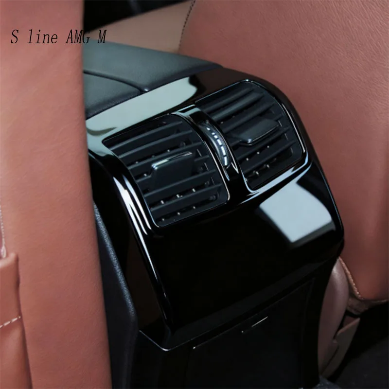 Car Styling For Mercedes Benz E class W212 2013-2015 Sport Rear row air outlet switch panel Cover Sticker Interior Trim Frame