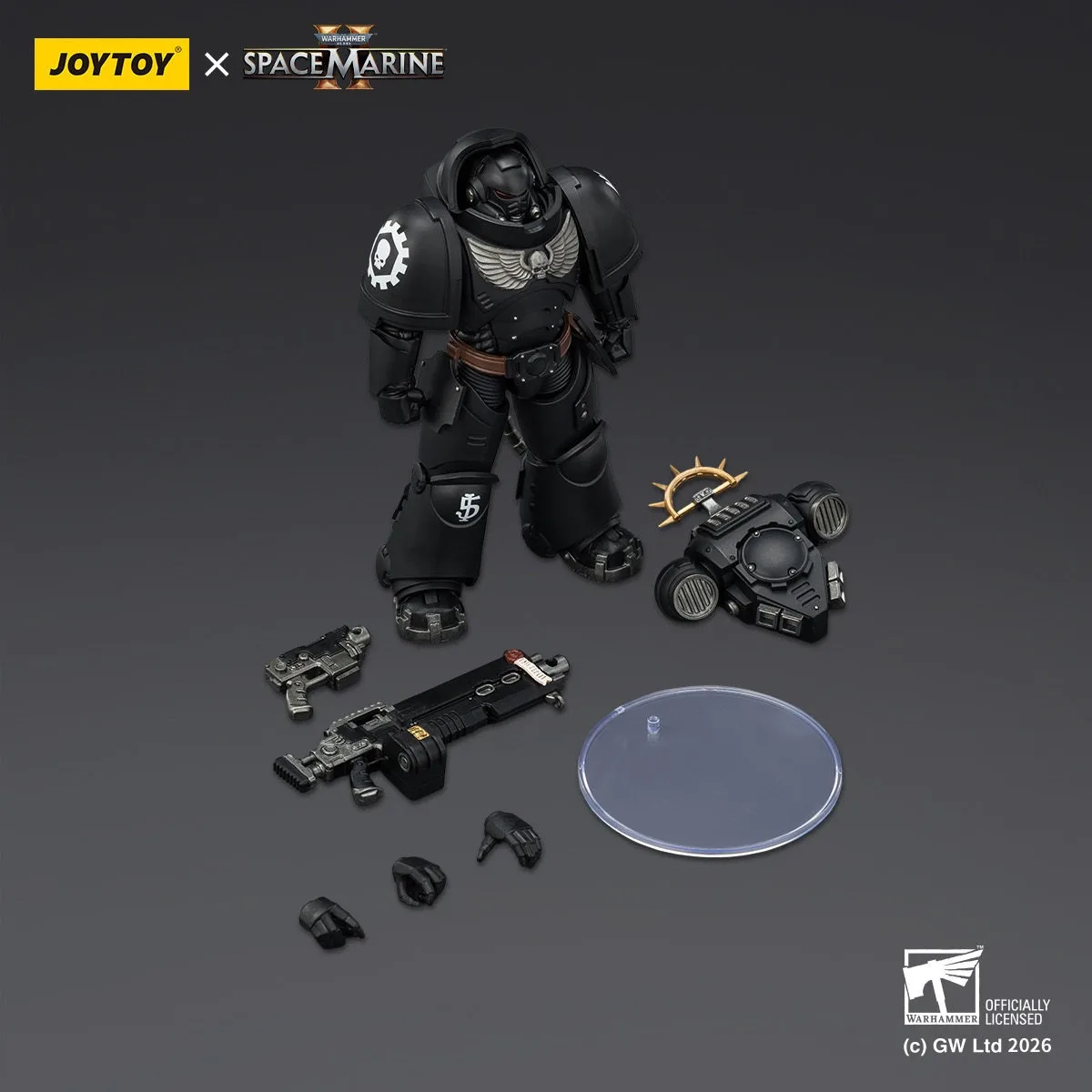 【Accessories】JOYTOY Warhammer 1/18Action Figures Game Edition Iron Hands Heavy Intercessor with Heavy Bolt Rifle and Bolt Pistol - view 2