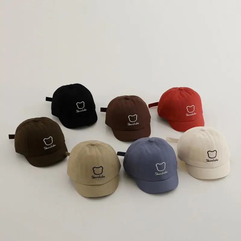 New Cute Children Cartoon Peaked Caps Fashion Boy Baby Embroidery Letter Baseball Hat Girl Cotton Casual Hats Kid Sunscreen Cap