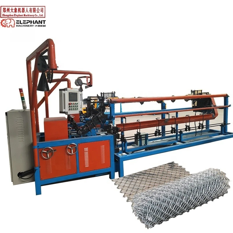 Two Wire Fully-automatic Chain Link Cyclone Diamond Mesh Fence Weave Machine Supplier for India Farming Market