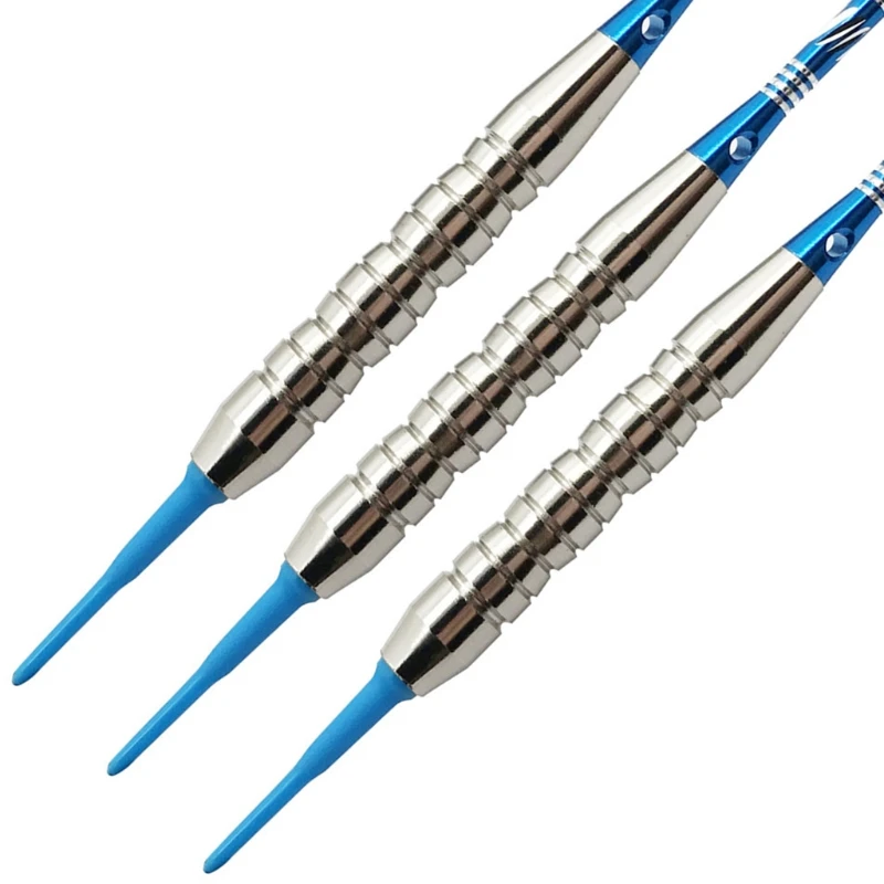 3Pcs Soft Tip Darts 21 Grams Aluminum Shafts Standard Flights,Iron Barrel