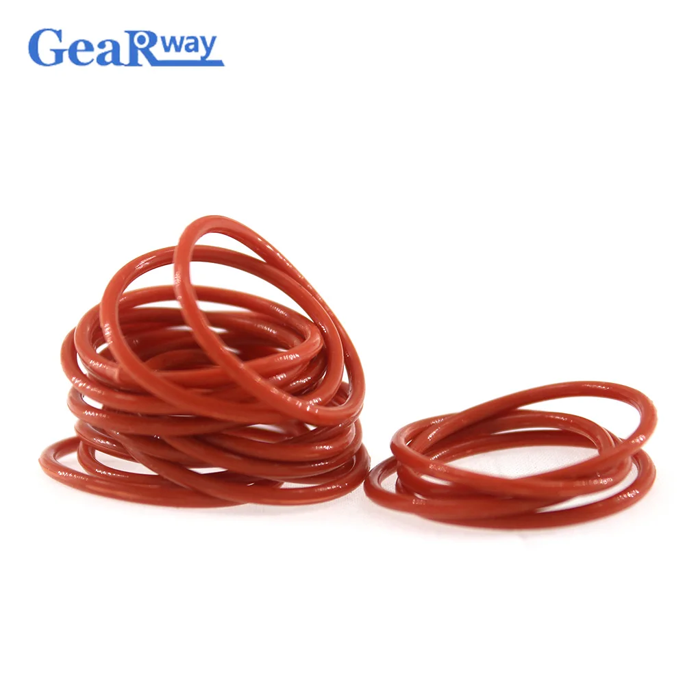 Red Silicon O Ring Seal 2.4 mm CS O-ring Seal Gasket 8/9/10/11/12/13/14/15/27/28mm OD VMQ Good Elasticity O Type Ring Seals