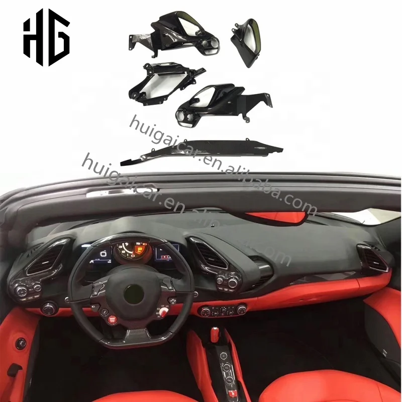 

Auto Modified Accessories OEM Style Car Air-conditioning Inlet for 488 Gtb Spider Carbon Center Console Interiors