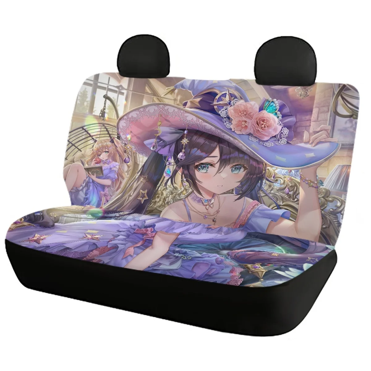 Anime Genshin Impact Durable Car Protector Front&Rear Vehicle Seat Covers Heavy-Duty Nonslip Car Seat Cover Cushion Universal