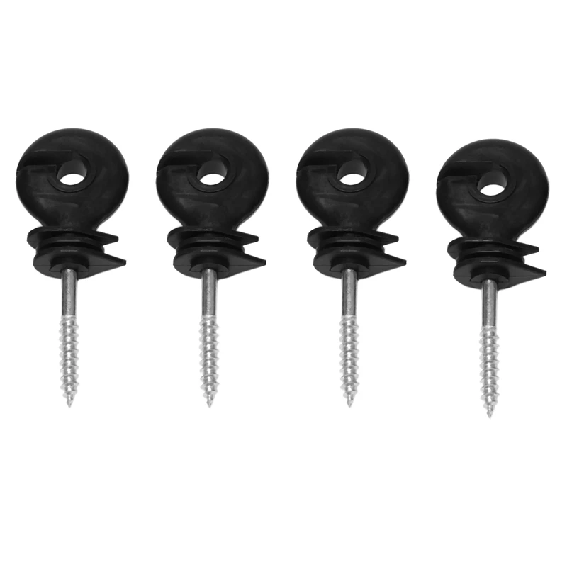 200Pcs Electric Fence Offset Ring Insulator Fencing Screw In Posts Wire Safe Agricultural Garden Supplies Accessories