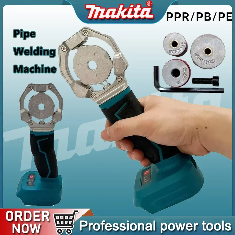 

Makita Electric Cordless Pipe Welding Machine PPR/PB/PR Pipe Soldering Plastic Welding Tube Heating Hot Melt For 18/21V Battery