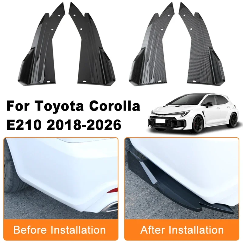 

Car Rear Bumper Spoiler Lip Diffuser Side Skirt Splitter Wrap Angle Anti-Crash Protection Trim For Toyota Corolla E210 2018-2026