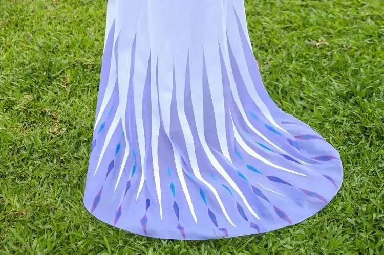 New Princess Ice Dress White Bring Cosplay Costume For Game Party Custom Made Halloween Christmas Set