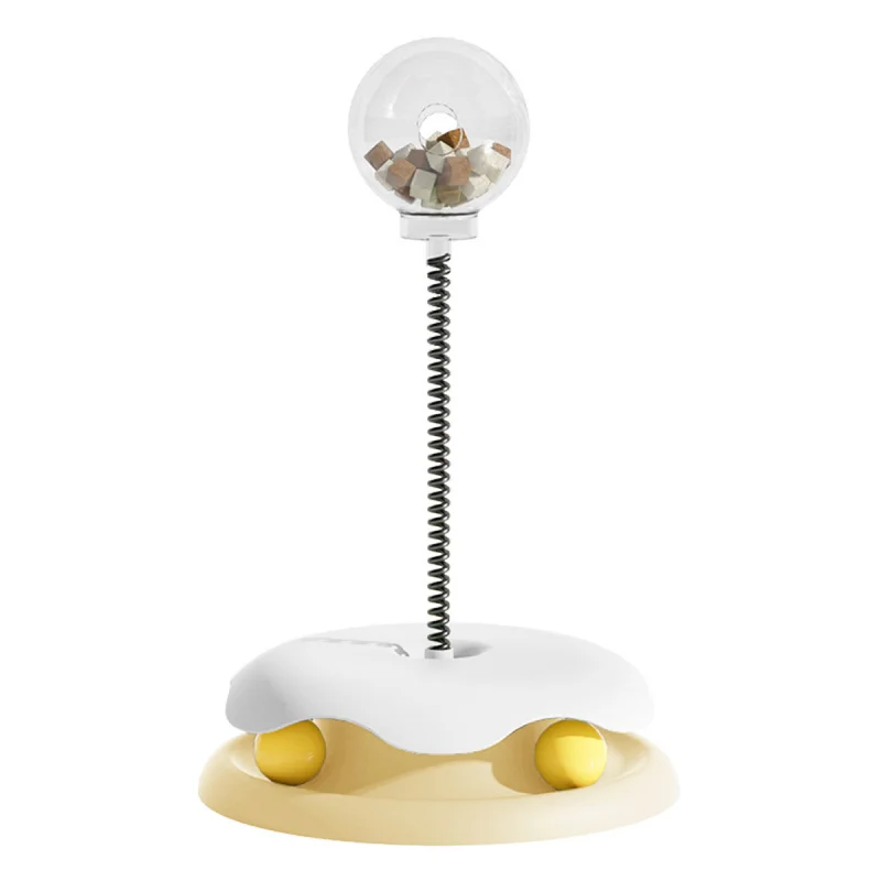

Self-Entertainment Educational Slow Feeder Toy Teaser Wand Spinner Spring Food Dispenser Ball Cat Popular Pet Suppl