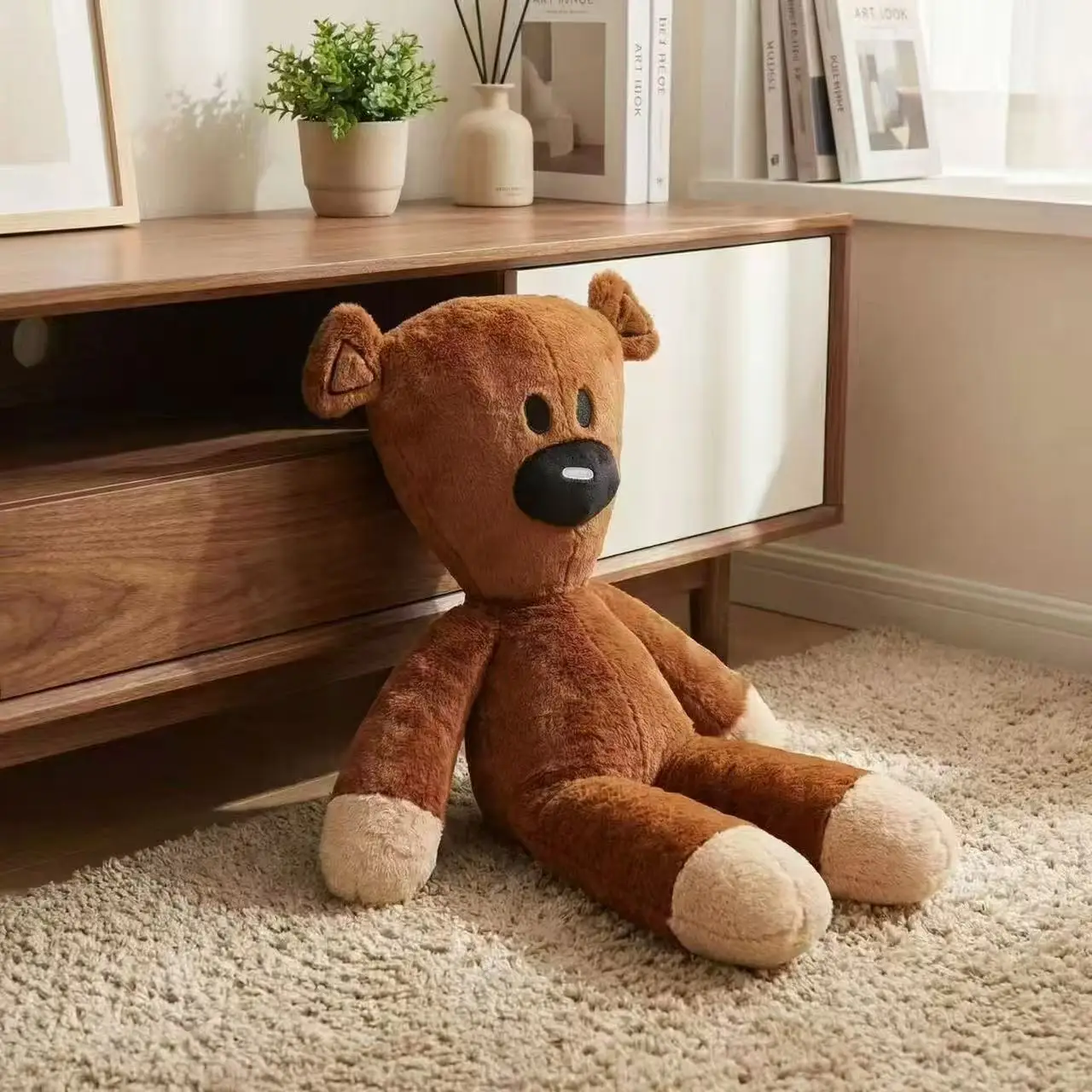 Mr. Bean Teddybär Plüschtier - Niedliches Weiches Kuscheltier 30-110cm Heim-Sofa-Deko Schlafbegleiter Ideales Erwachsenen-Geburtstagsgeschenk