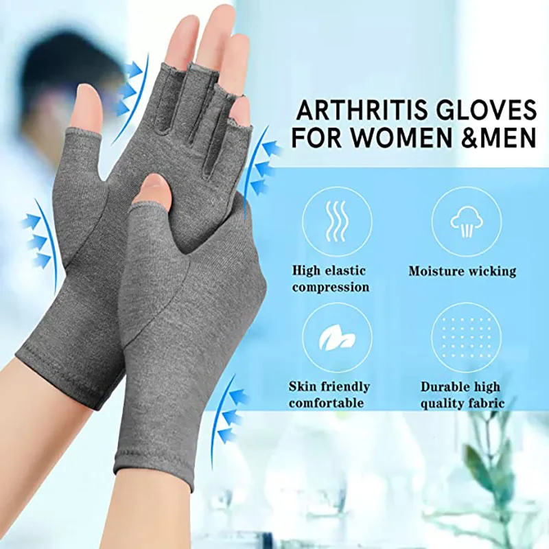 1 Pairs Arthritis Compression Gloves Relieve Arthritis Rheumatoid Osteoarthritis for Arthritis for Women Gloves without Fingers