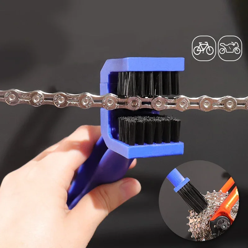 

Dual-Head Chain Cleaning Brush – for Motorcycle, Bicycle, E-Bike Chain, Cassette, Derailleur & Gear Scrubber