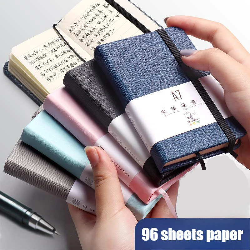 1Pc A7 Mini Pocket Portable Office Bandage Notebooks Student Daily Planners Bullet Journals Meeting Agenda Book Business Notepad