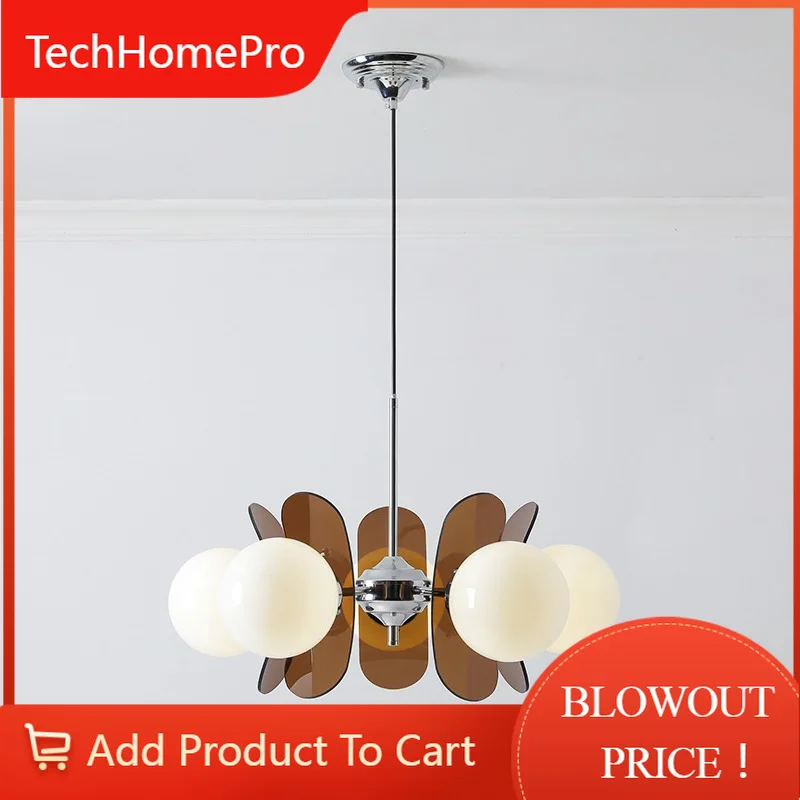 TechHPRetro Restaurant Chandelier Designer Medieval Magic Bean Dining Table Chandelier Indoor Eye