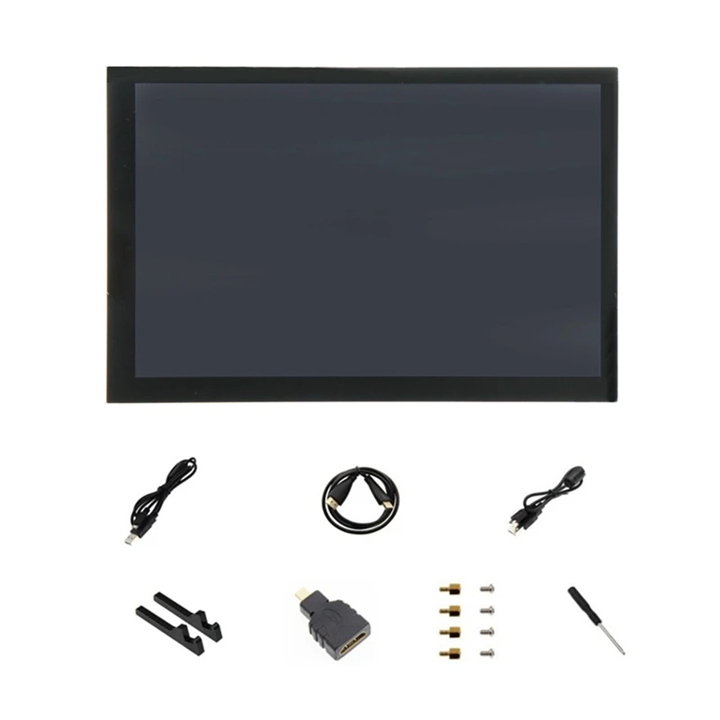 For 10.1 Inch Raspberry Pi -Compatible Touchscreen LCD Kit Raspberry Pi 3B+/4B With Case Multifunctional Display Set Kit