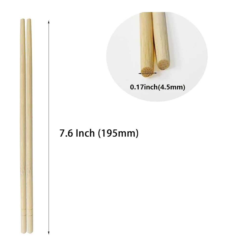 50-400Pairs Disposable Bamboo Wood Chopsticks Chinese Individual Package Chop Sticks for Restaurant Noodles Sushi Asian Food