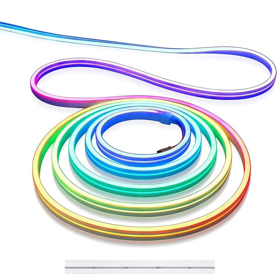 Flexible RGB Neon LED Strip Light with Addressable Pixels