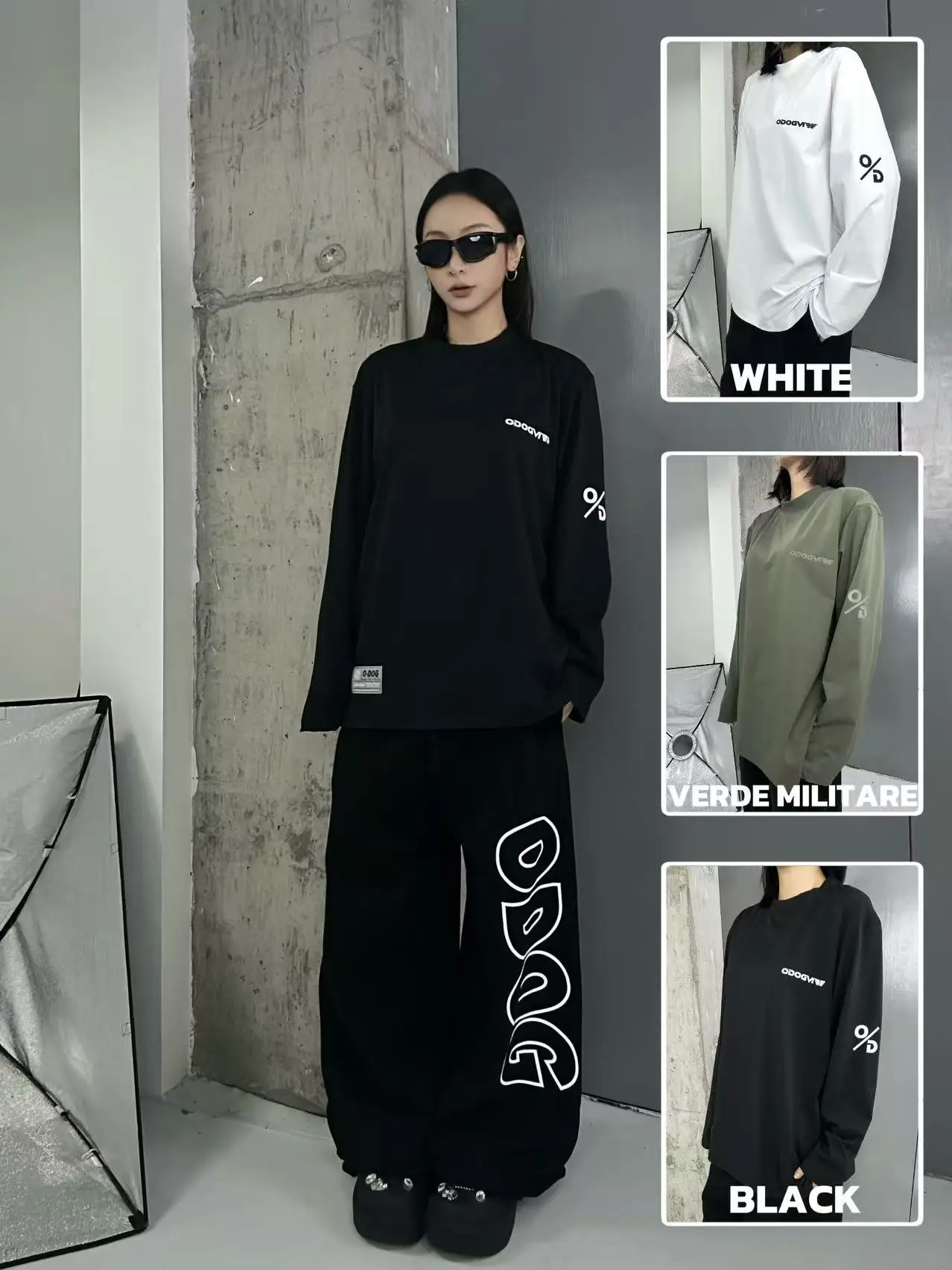 

Odog Qui Dry Training Long Sve Cool Streetwear Американская повседневная танцевальная дышащая хлопковая футболка в стиле хип-хоп для уличных танцев