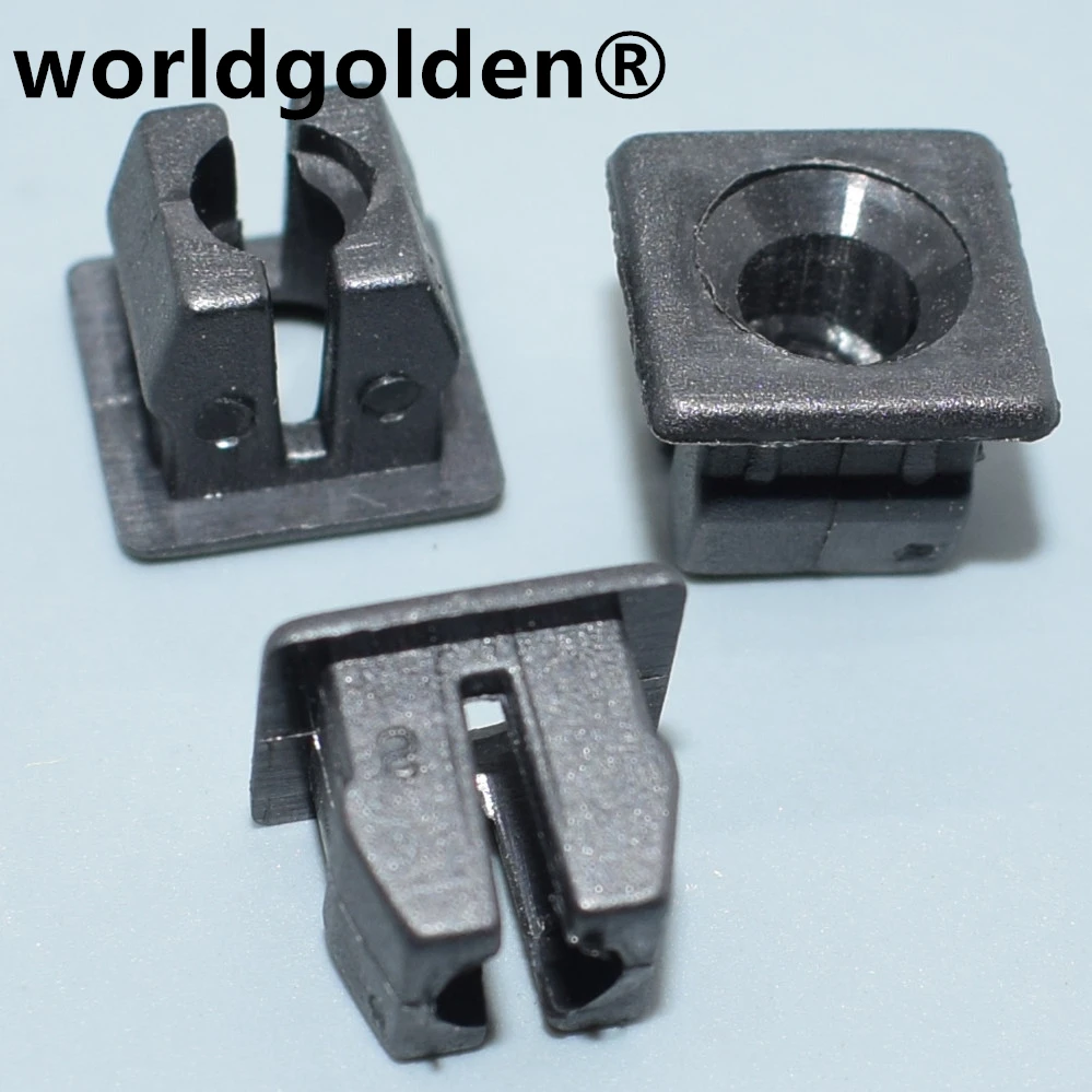 worldgolden 100pcs auto clip Nylon Black Air Vent Nut for VW 175-853-674; GM 20475950