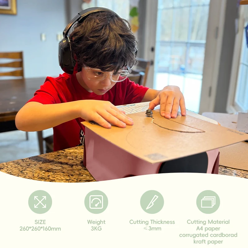 ﻿ BeaverBot C1 DIY Cardboard Cutter Safe Cardboard Construction Tool Kit Educational Craft Toy For Children Creativity Gift