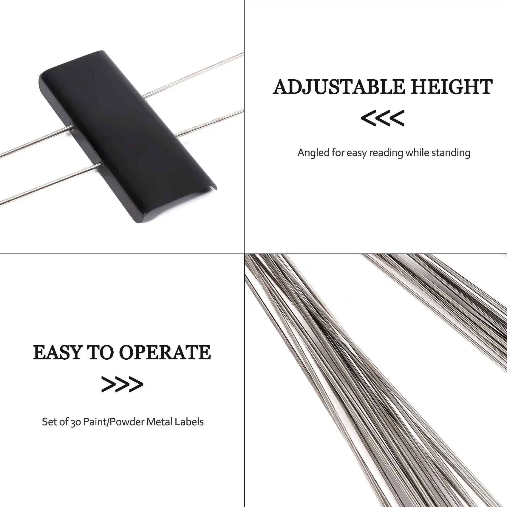 30 Pcs Metal Plant Labels Weatherproof Garden Markers Reusable Nursery Tags For Vegetables Herb Flower Greenhouse Black-[A04I To