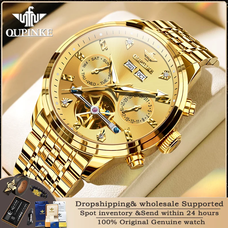 OUPINKE 3248 Men Watch Original Luxury Brand Men\'s Fully Automatic Mechanical Watch Business Multifunctional Watch Reloj Hombre