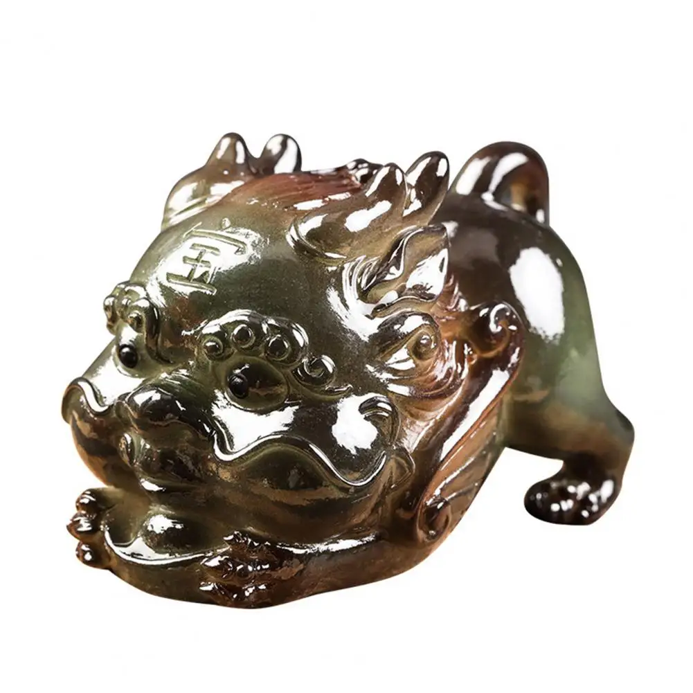 Tea Ceremony Decor Color Changing Tea Pet Pixiu Resin Lucky Statue for Kung Fu Tea Tray Decor Feng Shui for Lovers for Ceremony