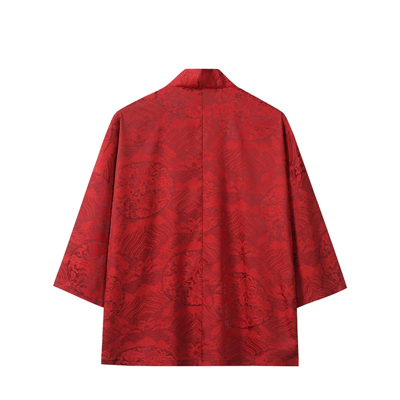 الرجال الصينية الرياح التنين نمط Hanfu حمل على سترة النمط القديم زن دعوى وضع البوذية دعوى الطاوية رداء الرأس