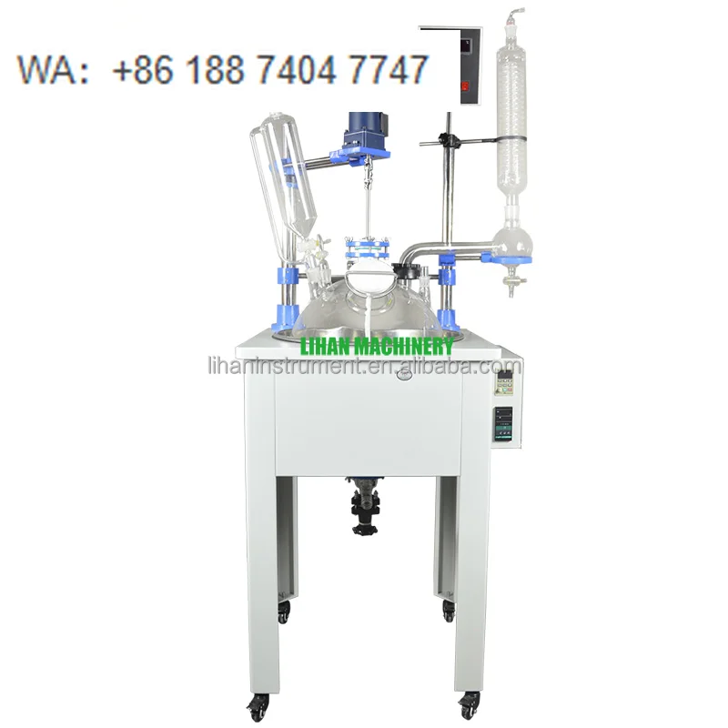 Lab Research Industry Chemical Hydrolysis Reactor Glass Reactor Single Layer Reactor