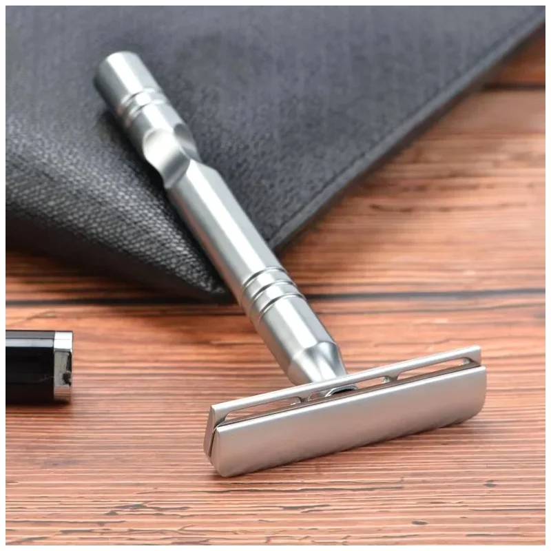 Matte Chrome Color YAQI AC Blade Excalibur Single-edged Safety Razor Mens Shaving Mens Wet Shave Grooming Tools Hot Sale！2026