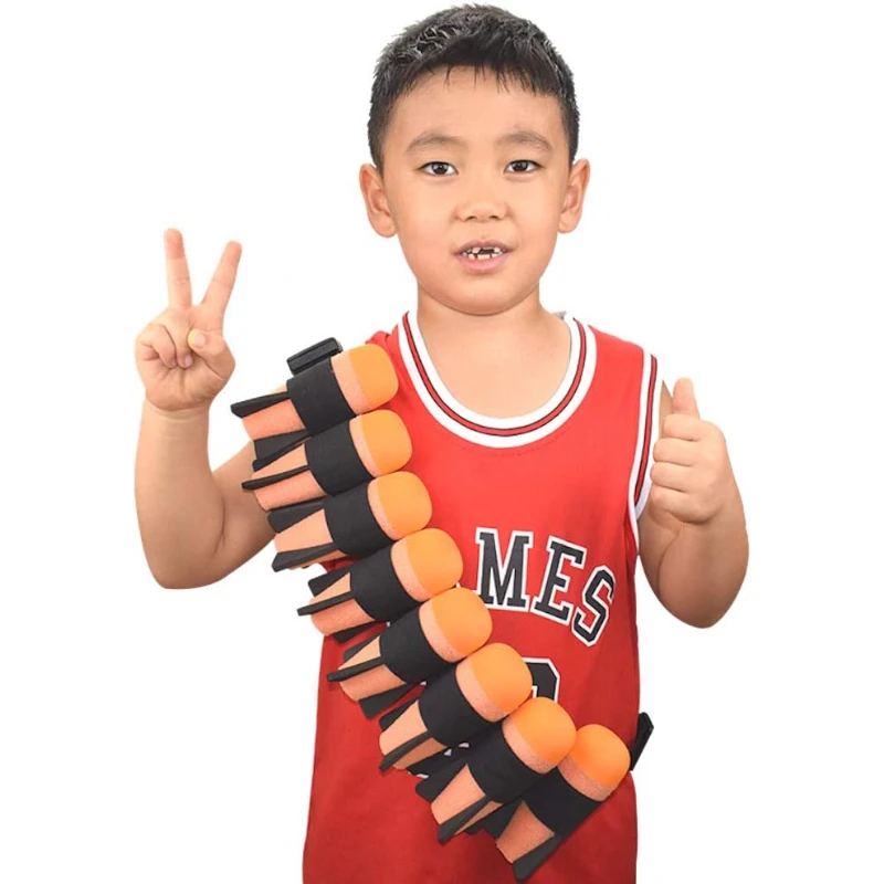 8 Pack Mega Missile Refill with Carrying Strap - Toy Rocket Launcher Ammo for Nerf N-Strike Elite Series