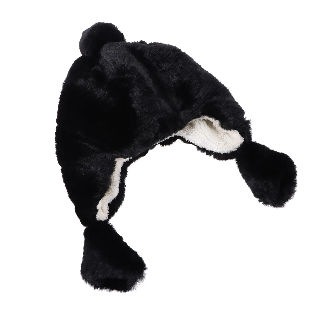 

1pc Warm Winter for Women Girls Stylish Rabbit Hair Hat Solid Color Fashionable Earmuffs Faux Trapper Hat Christmas Gift