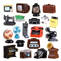 Radio rétro, caméra TV, enregistreur, gramophone, miniatures d'appareils électroménagers, ornement de salon, décoration de maison de poupée, accessoire de bricolage 1