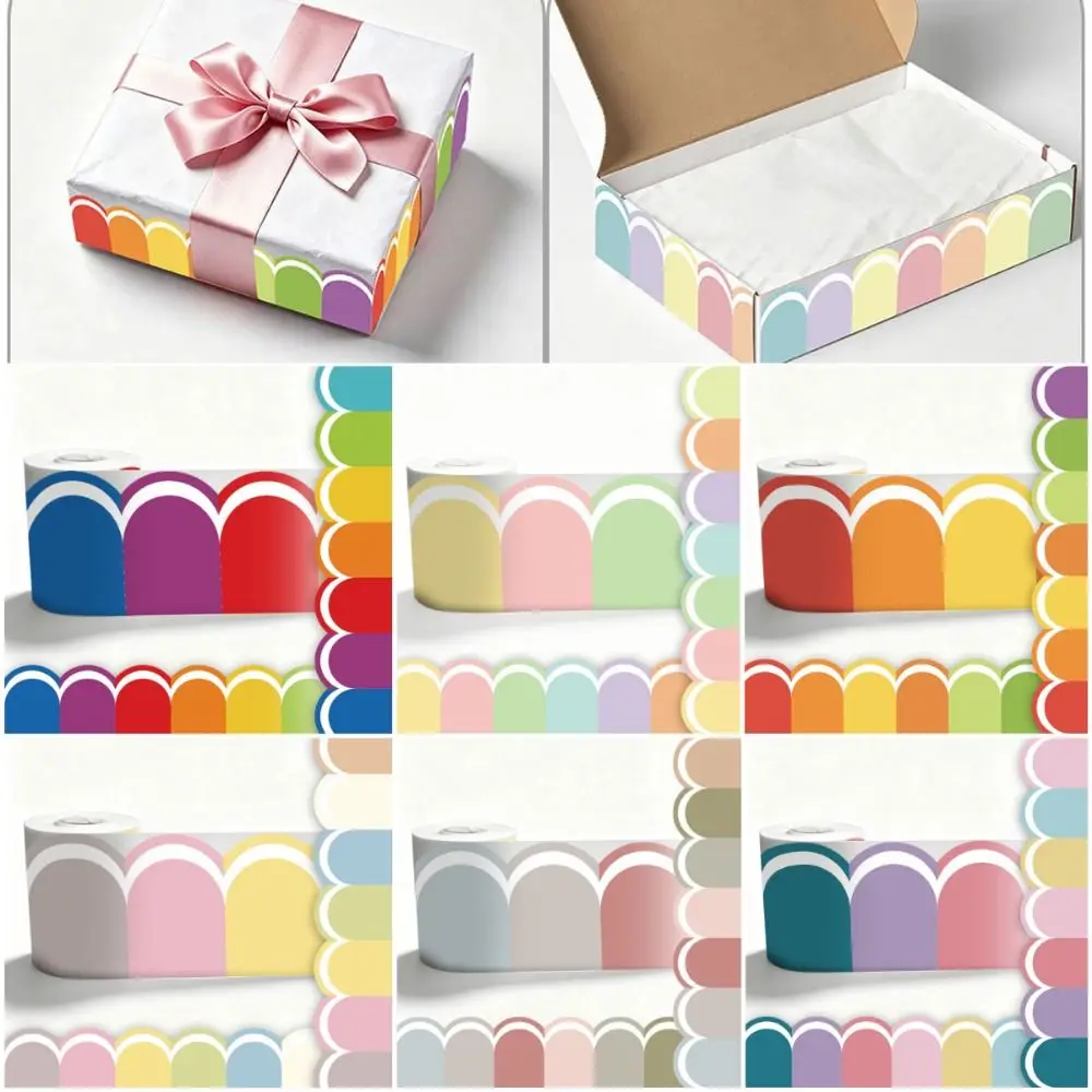 Multicolor Blackboard Border Stickers 10 Meter Self-Adhesive Bulletin Board Trim Decals Clean Printing Wall Corner Trim