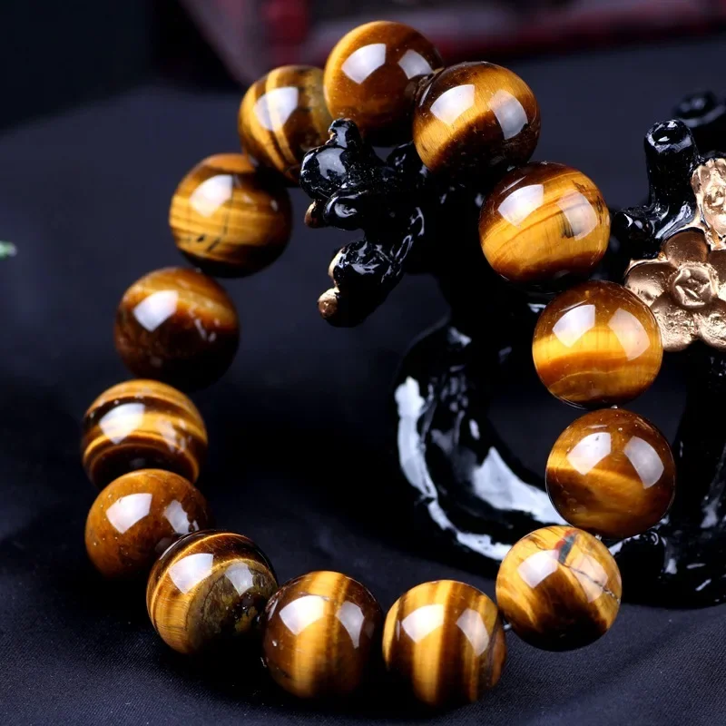 

Natural tiger eye bracelet Buddha bead tiger eye stone hand string personality fashion bracelet string accessories wholesale