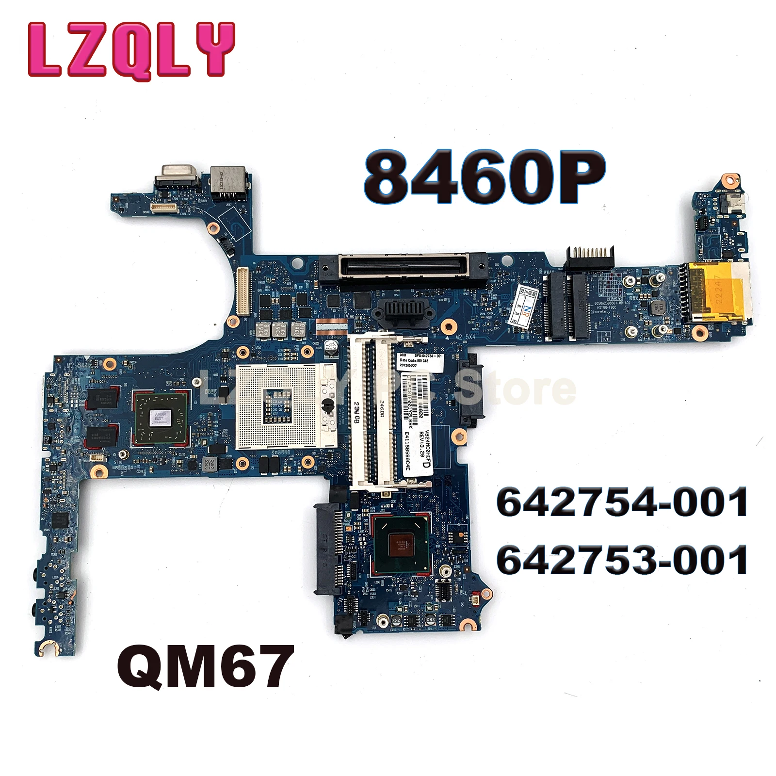 

For HP Elitebook 8460P Laptop Motherboard 642754-001 642753-001 HD6470M Graphics QM67 DDR3 Fully Tested