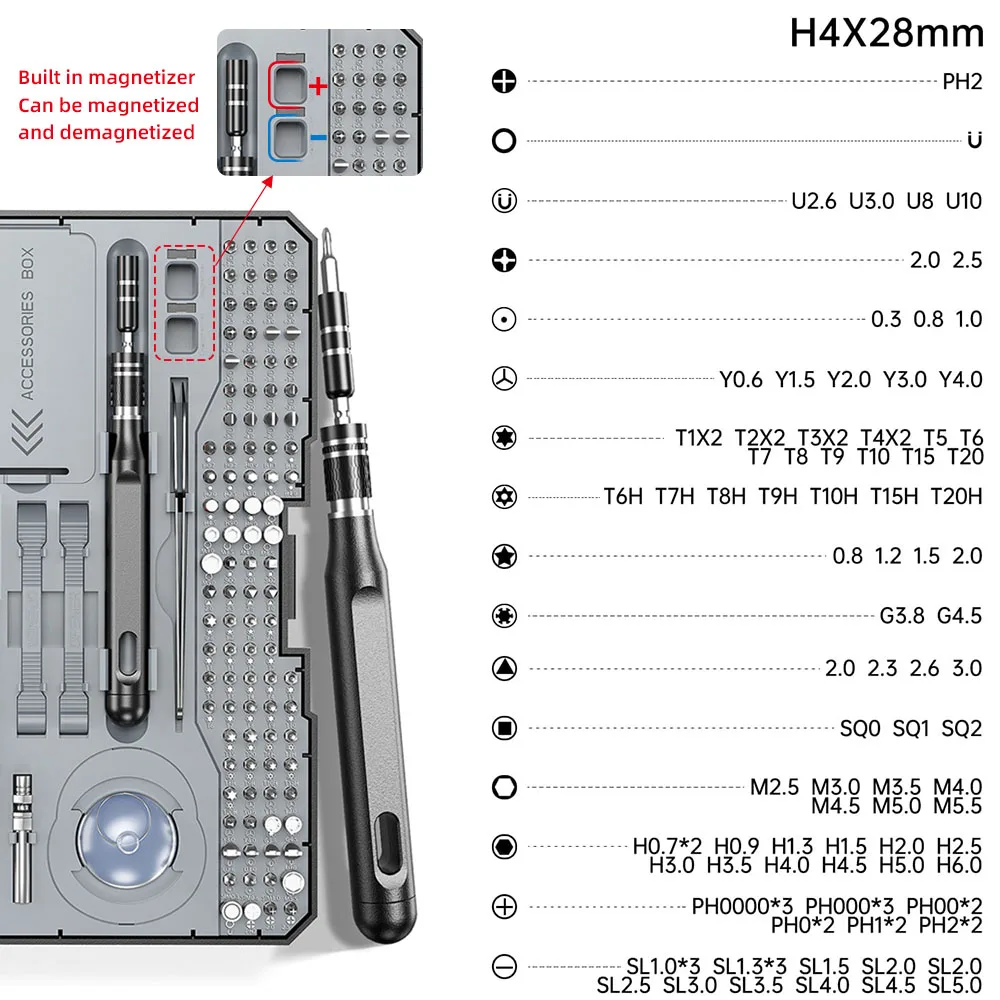 120 in 1 Electric Screwdriver Set Magnetic Storage Precision Handle Portable Power Tool Kits 5 Torque Repair Tool for Electronic