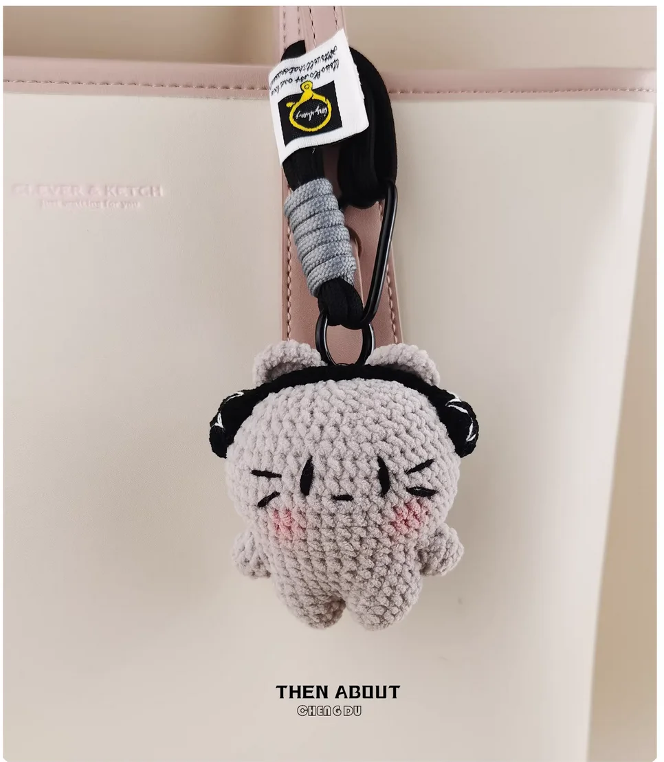 Fried dough sticks broken cat doll bag pendant Keychain backpack bag pendant gift